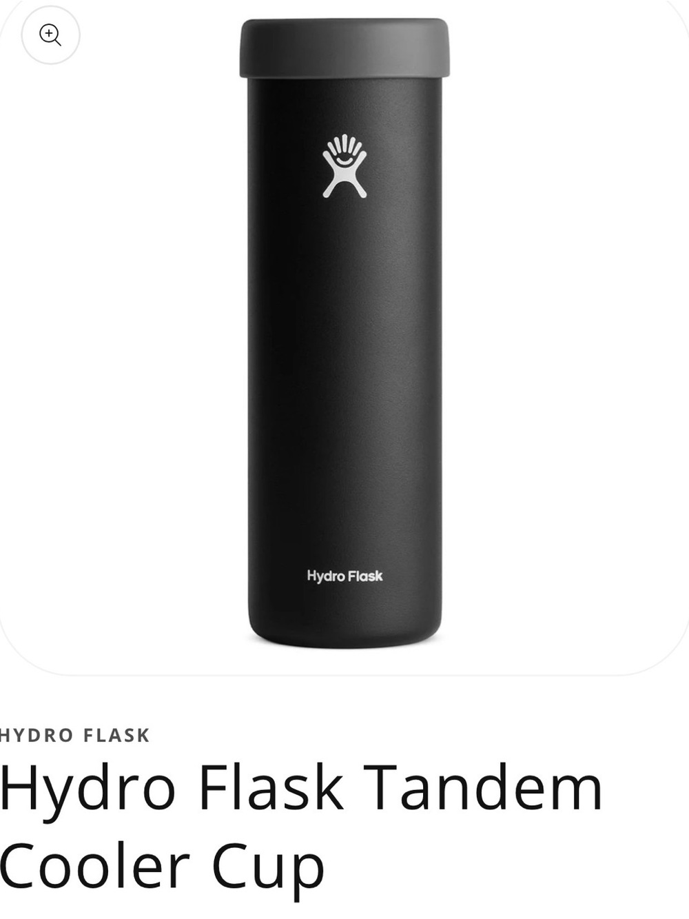 Hydro Flask Black Tandem Cooler Cup - Matte Black